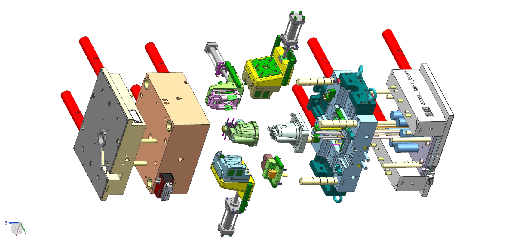 PA GF20 Water Pump Top Housing with 6 Brass Inserts and Triple Hydraulic Sequential Sliders.jpg