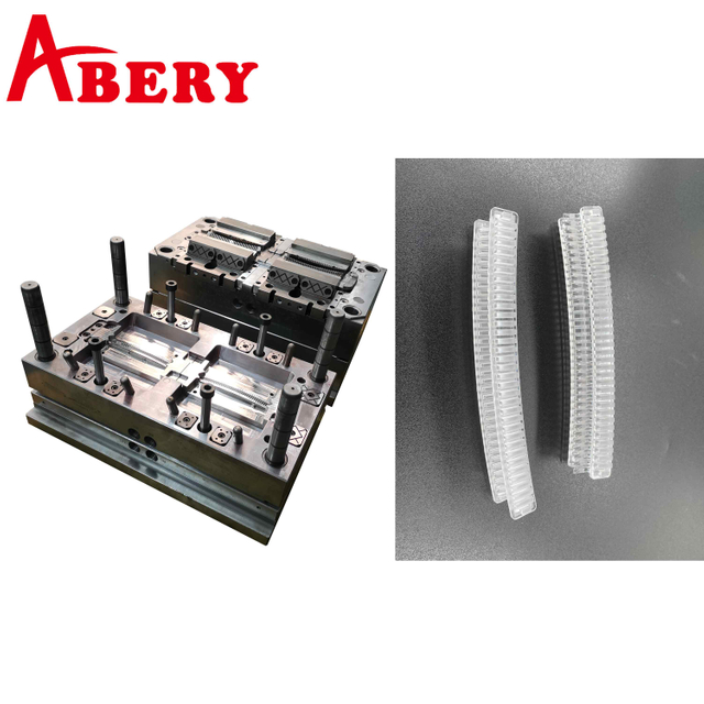 Transparent PC Arc-Shaped Medical Lamp Lens with Optical Diffusion Ribs — Germany Medical Device Project