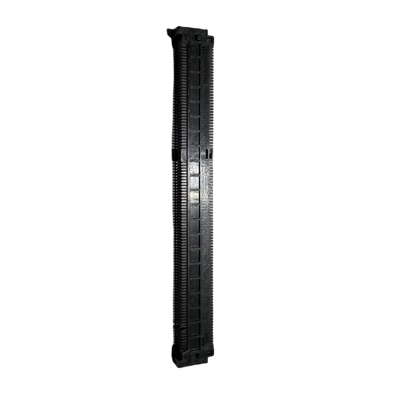 Fine-pitch PA6 GF20 black connector housing with densest slot configuration, &plusmn;0.01mm dimensional tolerance, ABERY China