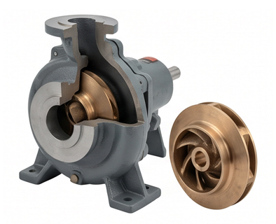 Pump housings and impeller components